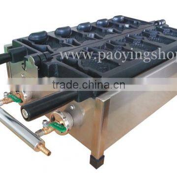 (2 in 1) 5pcs Fish Waffle Commercial Use Non-stick LPG Gas Icecream Taiyaki Machine + Batter Dispenser photo-2