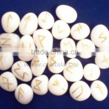 White-King Agate Rune Set