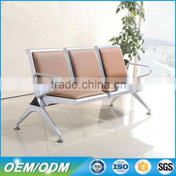 2016 Red Leather Metal Hospital Waiting Room Chairs With Armrest photo-2