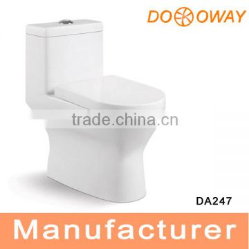 bathroom Washdown Siphonic one piece shower toilet P trap DA247