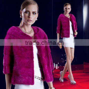 high discount red mink fur short coat on sale