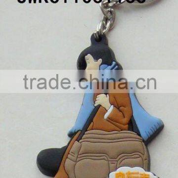 Customize 3d and 2d Figure Patern Cheap Promotional Turbo Keychain