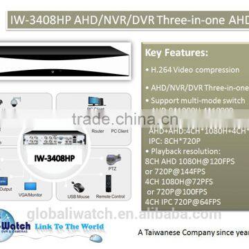 IW-3408HP H.264 8CH AHD NVR DVR Three in One AHD photo-6