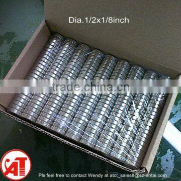 Dia.1/2x1/8 inch ndfeb disc magnet / the magnet factory of the world / ndfeb disk magnets