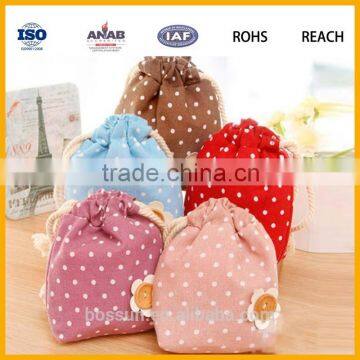 Golden Logo Screen Printed Microfiber Velvet bag for jewelry Watch and Gift