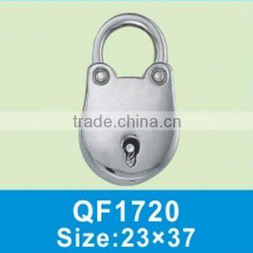 QF1720 bag lock bag part Iron Alloy Metal Silver Color Padlock For Handbag