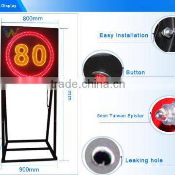 High quality high way road sign with pole traffic warning led speed limit sign