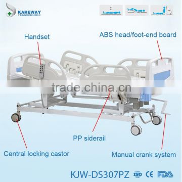 three functional crank electrical hospital bed with ce iso