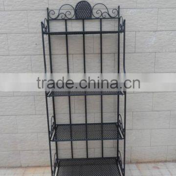 XY131142 Home Space Saver Wrought Iron Shelf, for Plants or Books and More, 4 Layer Metal Display Shelves