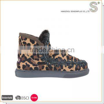 Best Selling China Factory leather eva leopard snow boots