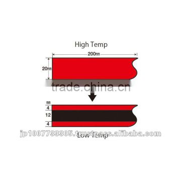 Reversible Temperature indicator label for multiple use