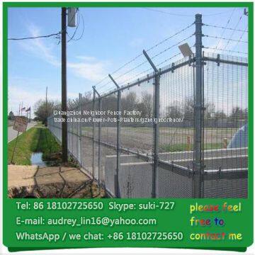 Y shape post anti-climb anti-cut 358 security fence prison mesh with barbed wire