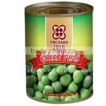 canned green processed peas in brine