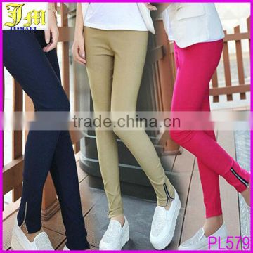 Have 10 Colors New Arrivals Fashion Cotton Women Leggings Pencil Pants Lady Zipper Slim Trousers Skinny Capris Hot