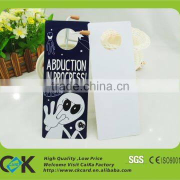 Popular design door hang card printing in golden manufacturer