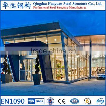 Fashion design light steel structure car exhibition hall