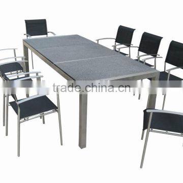 concrete outdoor furniture stainless steel granite table