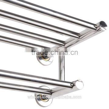 Wall Mounted Towel Rack Bathroom Hotel Rail Holder Storage Shelf Stainless Steel photo-3