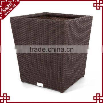 S&D Various Plastic pe Rattan Hand Made Outdoor Nursery Wicker Planter Garden Plastic Flower Pot photo-3