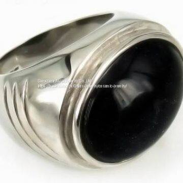 Customized Titanium Steel Jewelry Ring / 316l Stainless Steel Rings Men photo-2