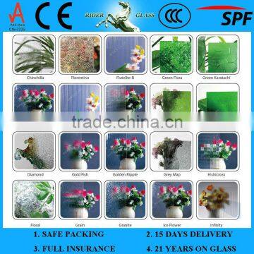 5mm Patterned/Rolled/Figured Glass(Aqualite; Grain; Net; Traingless; Irregular Squares; Hishicross) photo-2