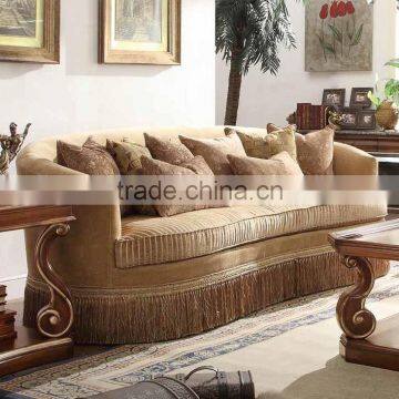 Classic American style living room fabric three seat sofa