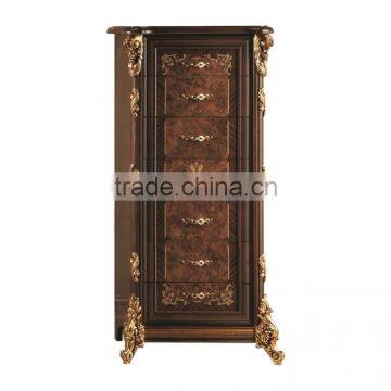 Solid Wood Golden Color Five Door Wardrobe/Luxury Italian Bedroom Furniture(MOQ=1 SET) photo-5