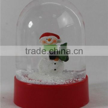 Acrylic snowman snow globe for gifts decoration