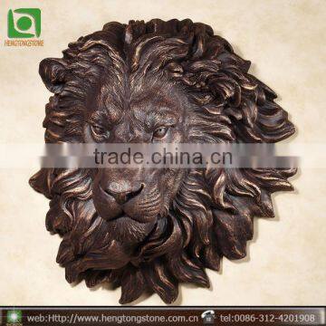 Brass Lion Head Statue