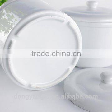 China Factory Wholesale Plain White Ceramic Porcelain Glazed Stew Pot, Soup Tureen With Lid , Serving Cooking Pot photo-3