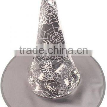 Halloween Costume Cobweb Wizard Black Witch Hat photo-4