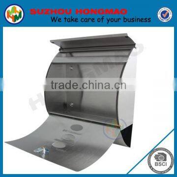 New Stainless Steel Letterbox With Wood-Plastic Composites Panel HPB164 photo-5