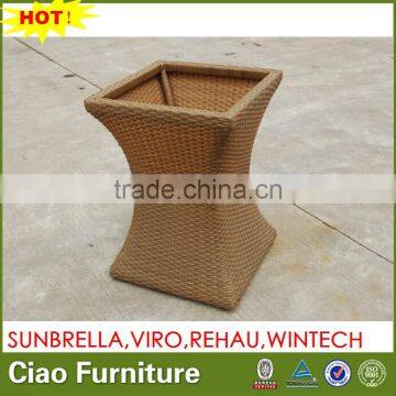 hotel outside used wicker plant pot rattan special shape flower pot