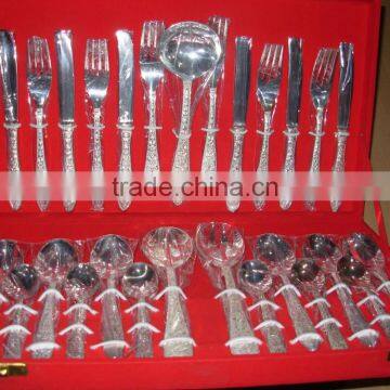 Original gold plated brass cutlery set of 26 pieces