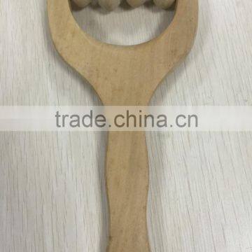 Wooden massage device tricycle roller massage device solid wood massage hammer