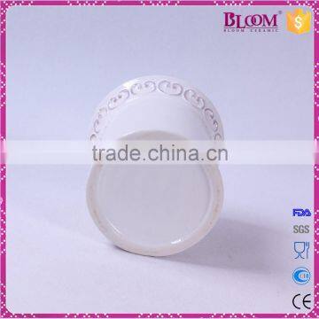 Ceramic White Glazed Tea Coffee Sugar Canister Set photo-6