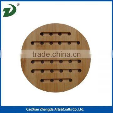 Modern Design Natural Wood Mat With Wheels for Your Flower Pot photo-2