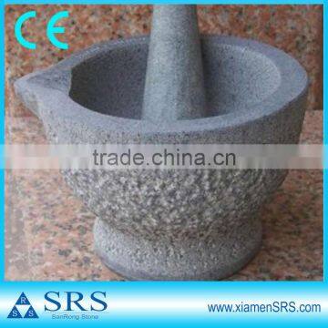 Bush hammered stone mortar & pestle