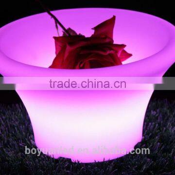 Lighting LED Plastic Flower Pot,rechargeable LED Planter photo-3