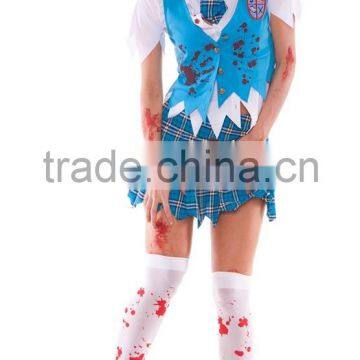 Day Of The Dead Zombie School Girl Costume Halloween Fancy Dress