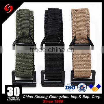 Military tactical army zinc alloy belt buckle pp ribbon or polyester nylon 110cm