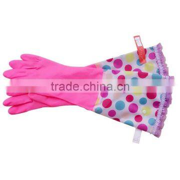 Kitchen Cleaning Dish Washing Lace Warm Waterproof Laundry Gloves photo-6