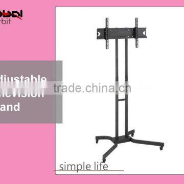 New Style LCD Mobile Telescoping Metal TV Shelf Trolley Mount Stand With Wheels