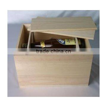 Wholesale W/O painting holding 6 bottles wooden wine box