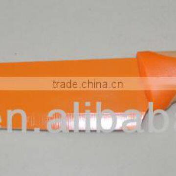 Orange color chef cutting knife with soft handle