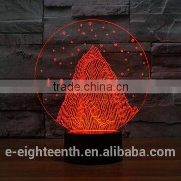 OEM Factory Price Touch Panel 3D Acrylic Led Night Lights 3D Illusion Light for Xmas Gift photo-3