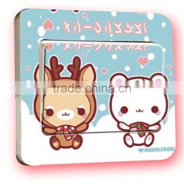 Fashion Decorative Wall Sticker , Waterproof Bedroom Switch Stick photo-2
