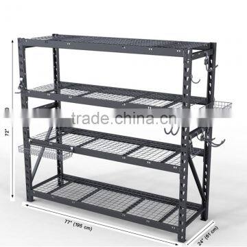 metal storage shelf with wheels