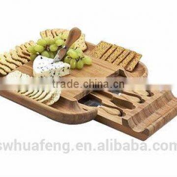 Bamboo Cheese Board With Knife photo-2