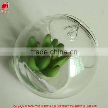 Hanging Succulents Mini Plants Artificial Glass Potted Plants photo-2